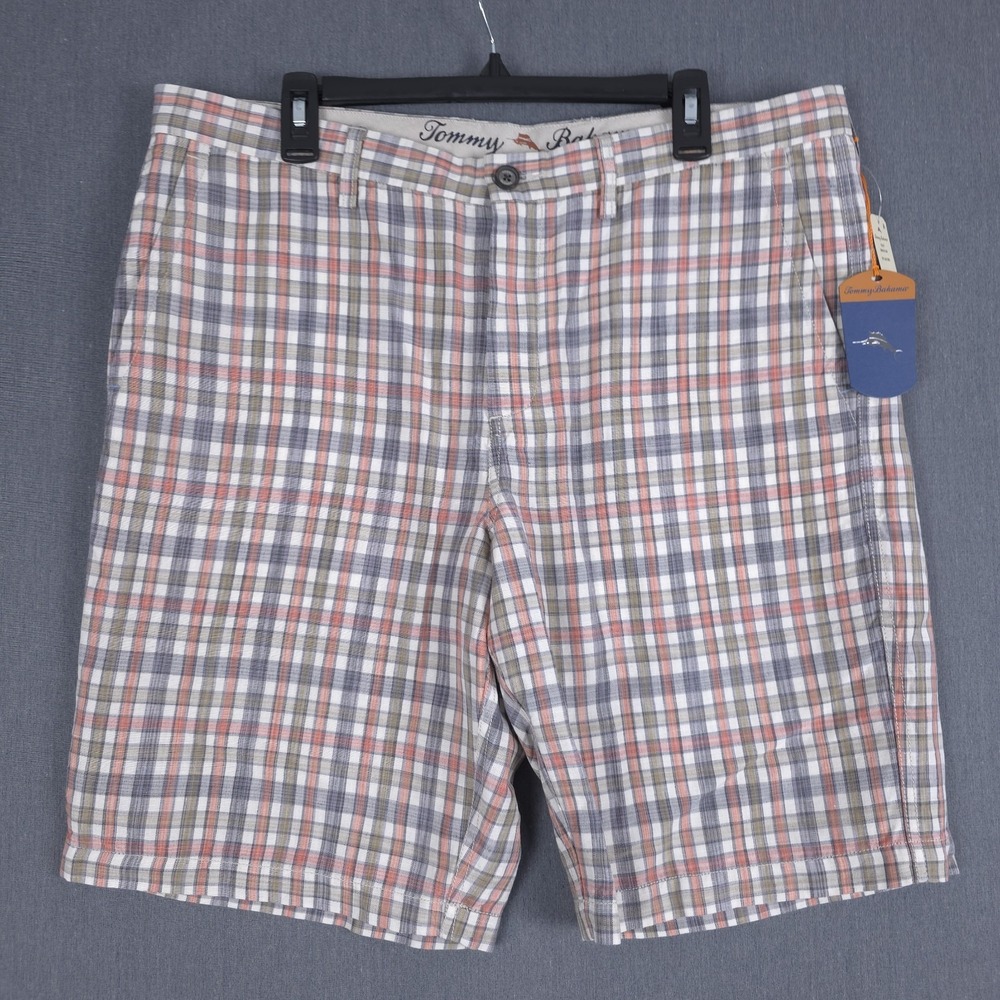 Tommy Bahama Bermuda Shorts Mens‎ 36 (Fits 37x10) Luau Coral Sumatra Linen Blend